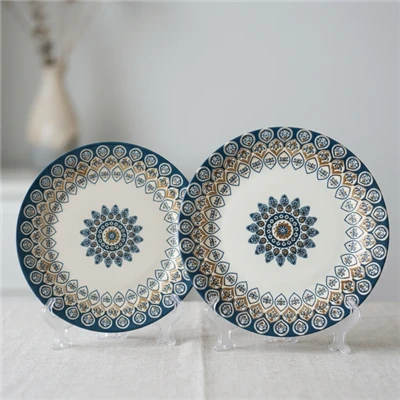 Set di piatti in ceramica stile mandala Bellezza in stile etnico