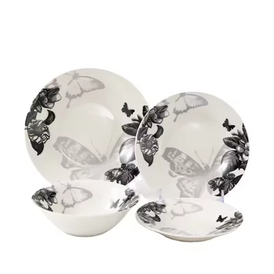 Set di stoviglie per piatti in ceramica tampografia