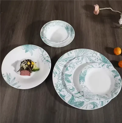 Piatti In Ceramica Con Motivi A Foglia Verde Menta